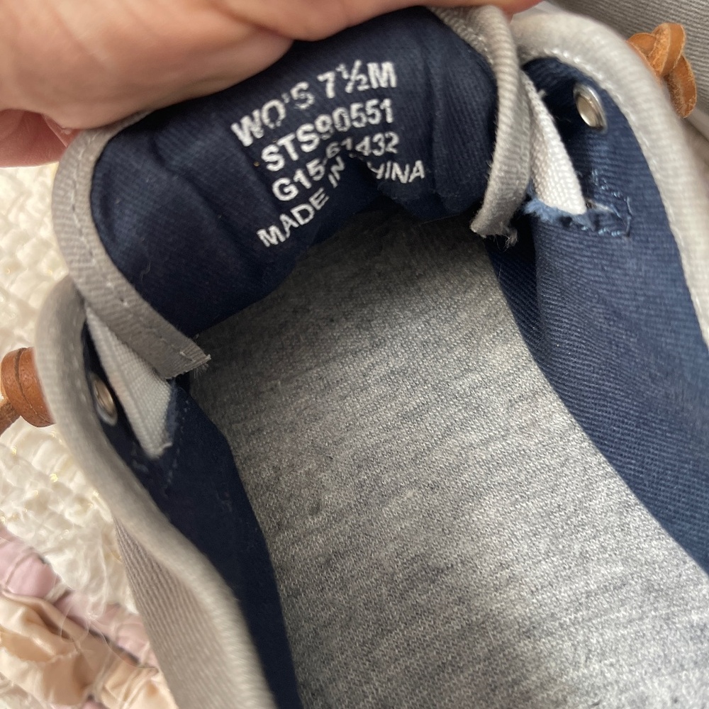 Women’s Sperry Top-Sider Gray Cloth Pier View Slip On Shoes - Picture 8 of 8
